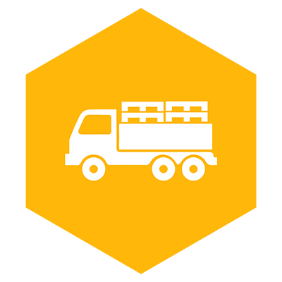 Pallet Removal icon on yellow background