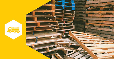 Unwanted pallet waiting to be disposed by Popular Pack workers.